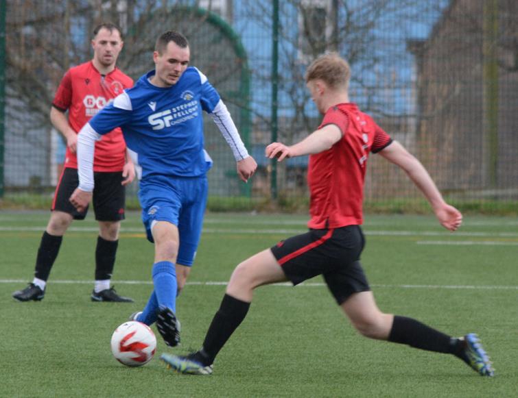 Sam Nicholas should have added a second goal for the Wizards late in the game. Picture Gordon Thomas